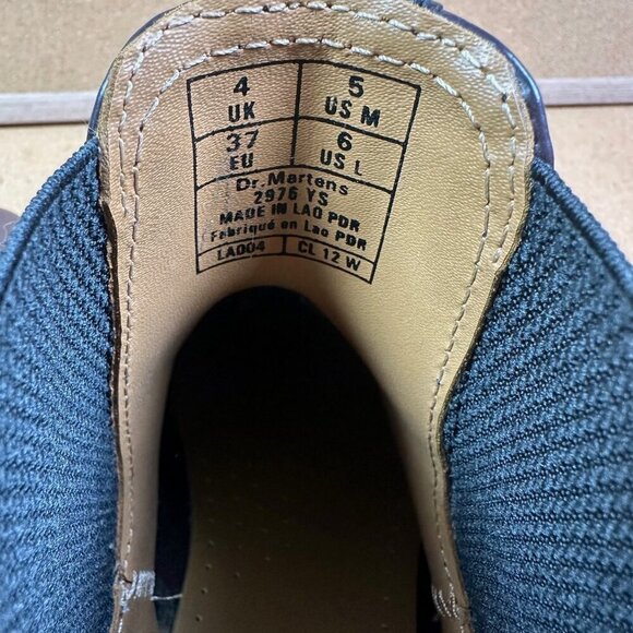 Dr Martens 2976 Dark Maroon Purple Chelsea Boots in Smooth Leather Size Womens 6 - Picture 6 of 7